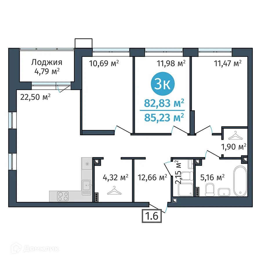 Фото квартиры в ЖК "DOK (Док)"