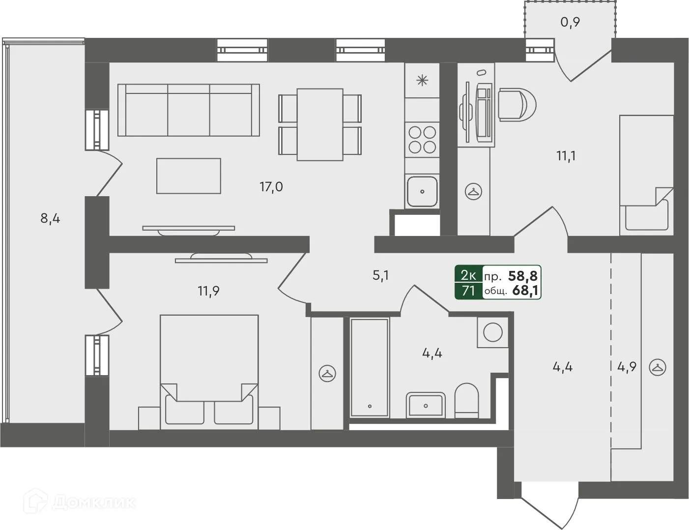 Фото квартиры в ЖК Ритмы