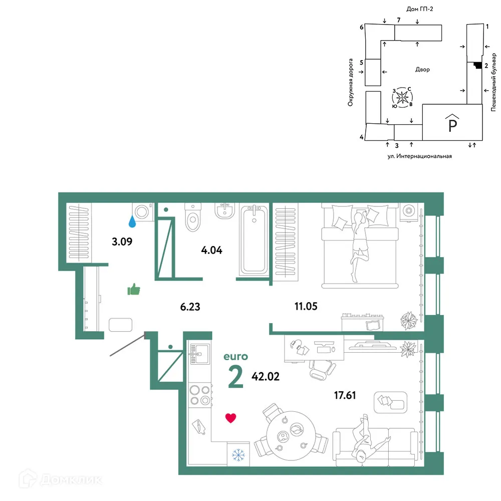 Фото квартиры в ЖК Юнион