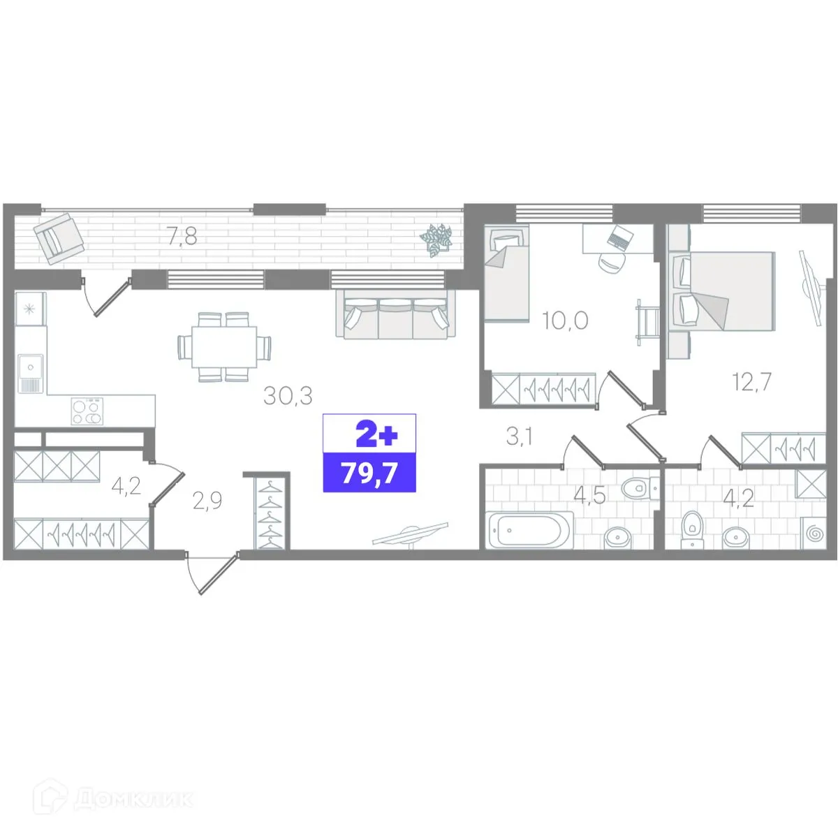 Фото квартиры в ЖК Чемпионский