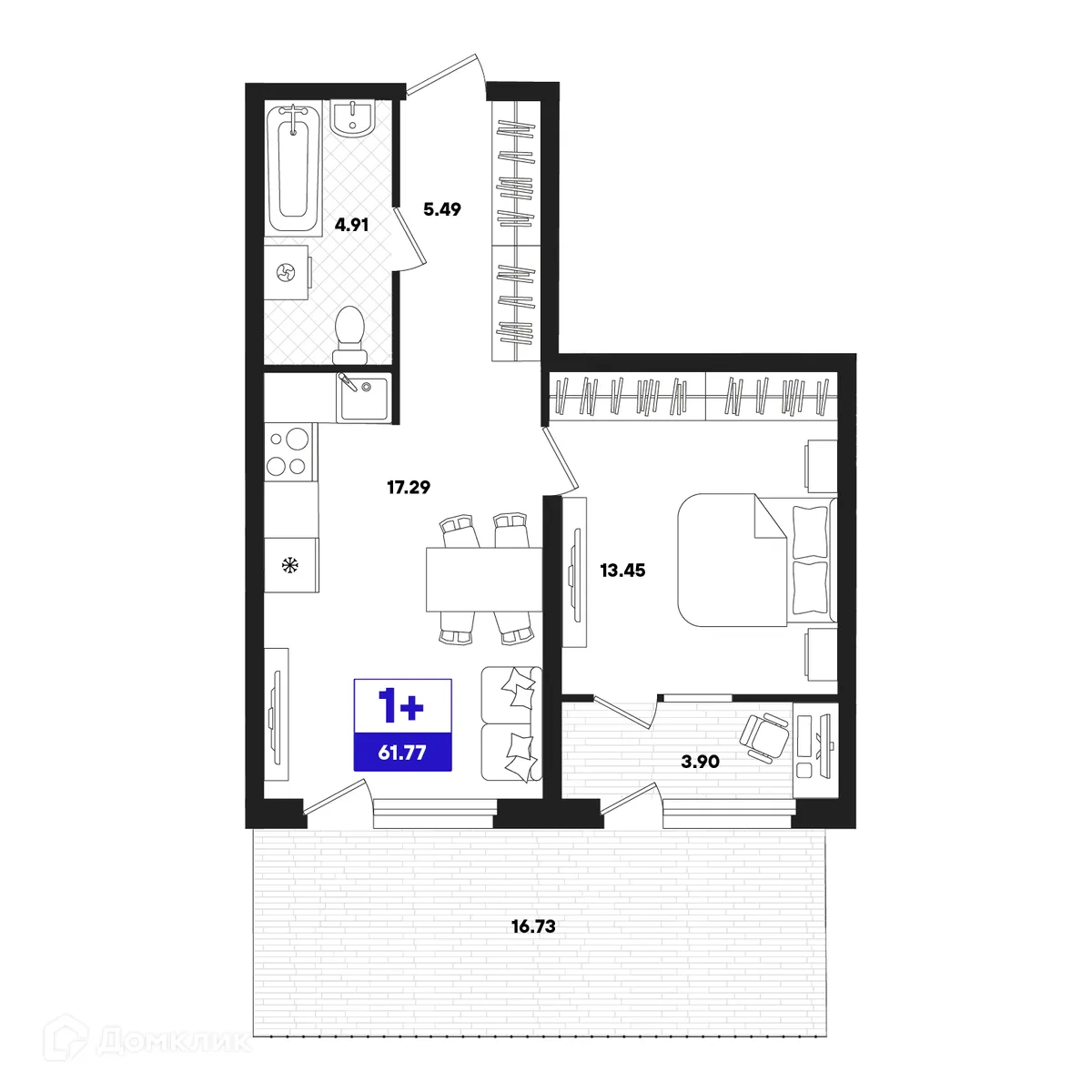 Фото квартиры в ЖК Отличие