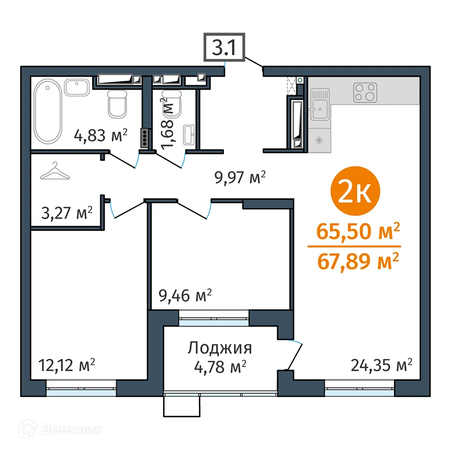Фото квартиры в ЖК "DOK (Док)"