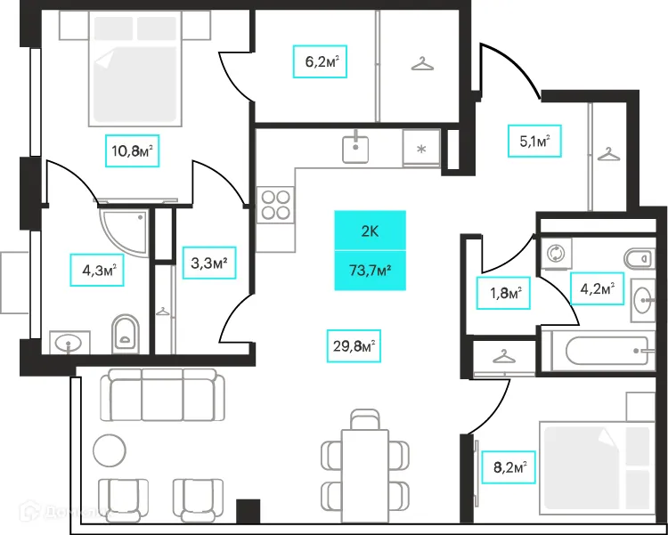 Фото квартиры в ЖК Futuro (Футуро)