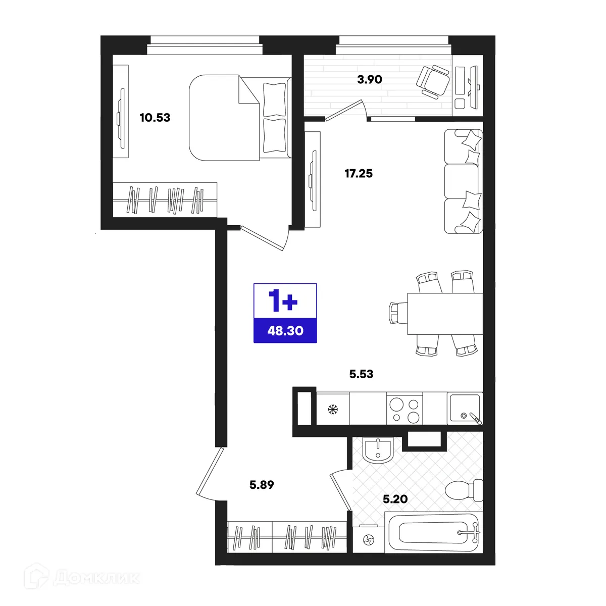 Фото квартиры в ЖК Отличие