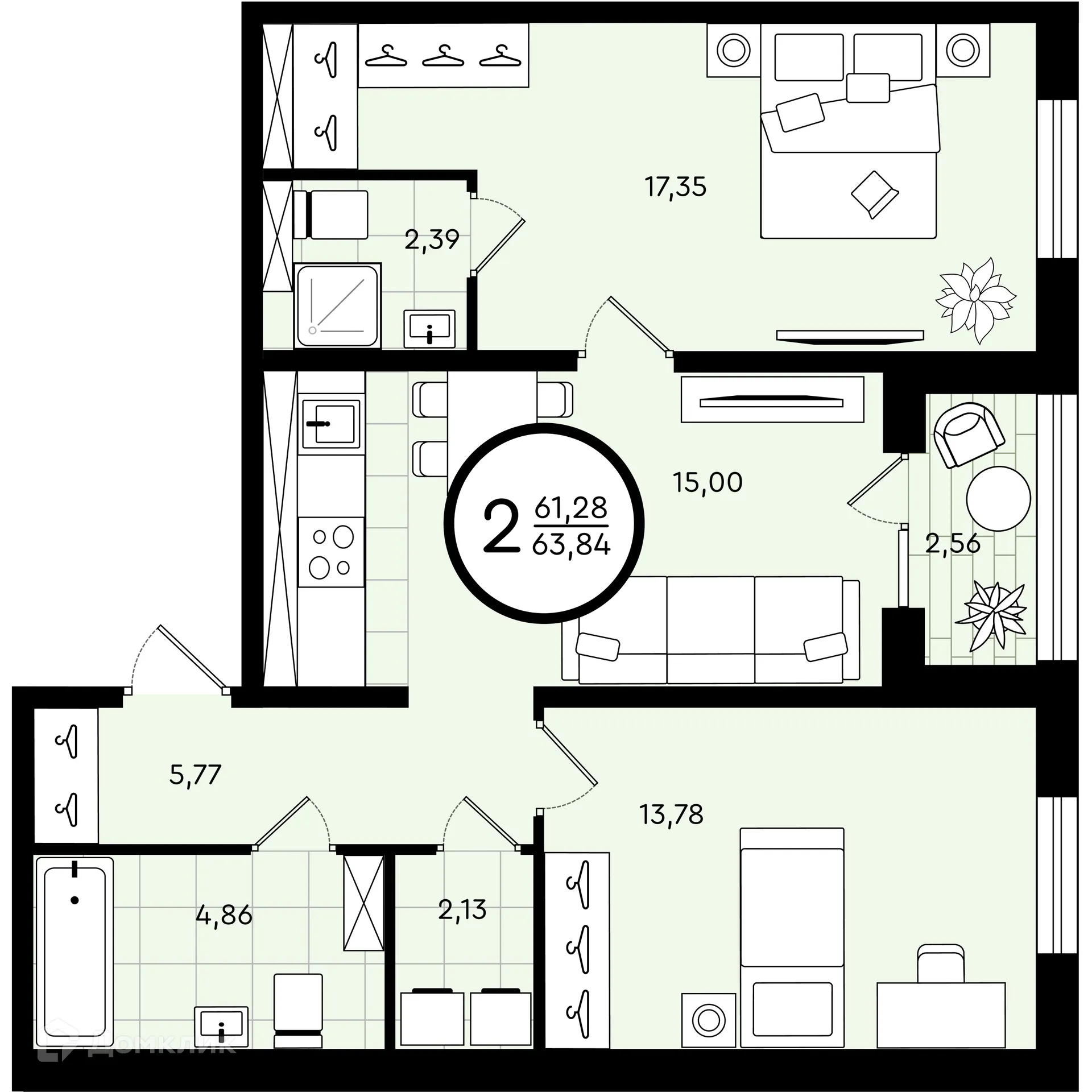 Фото квартиры в ЖК Зеленые аллеи