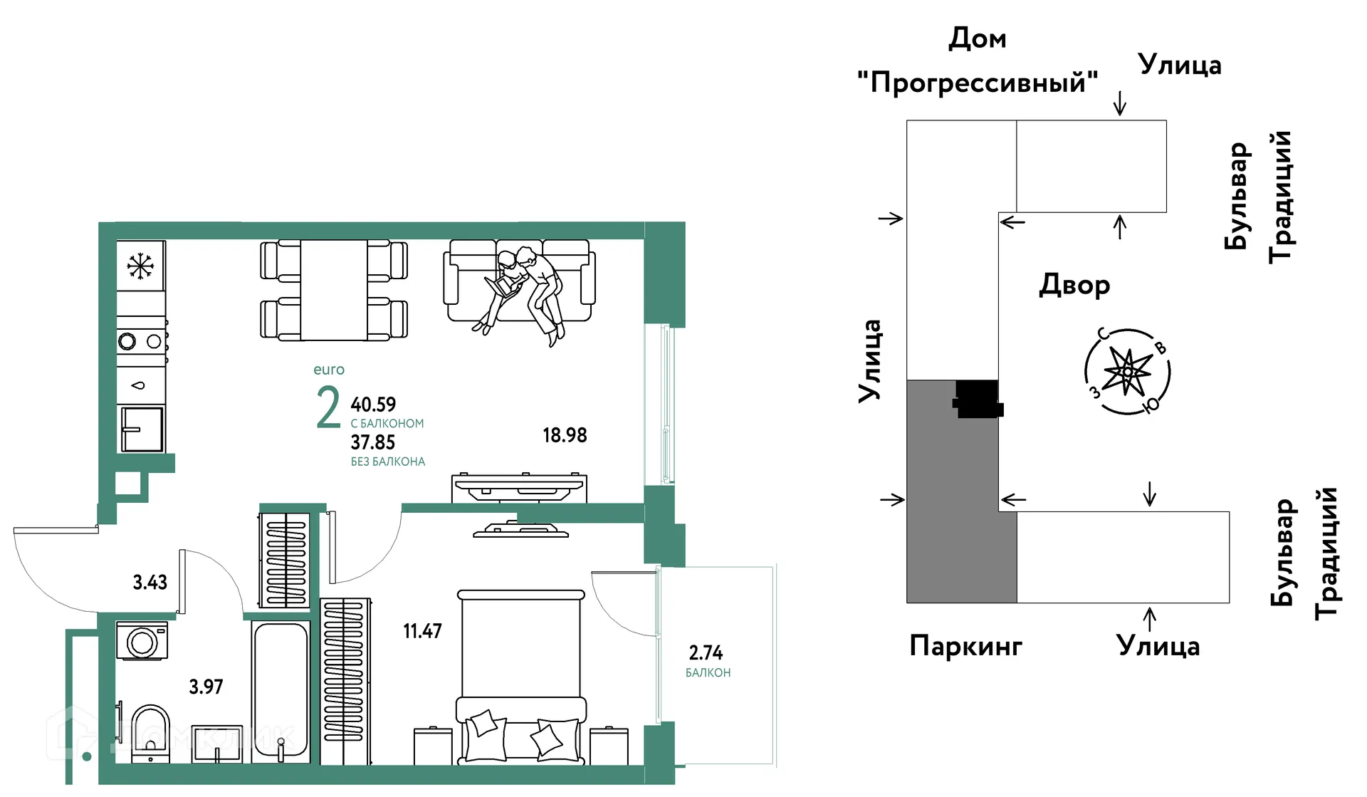 Фото квартиры в ЖК «Домашний»
