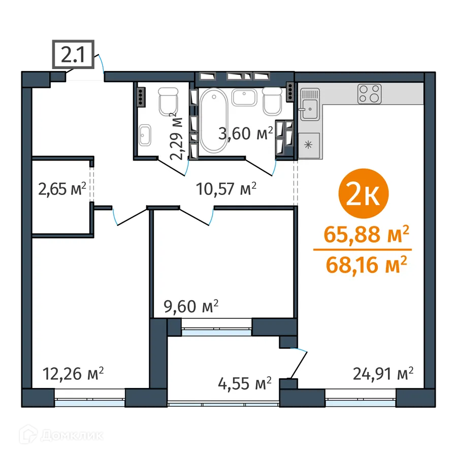 Фото квартиры в ЖК "DOK (Док)"