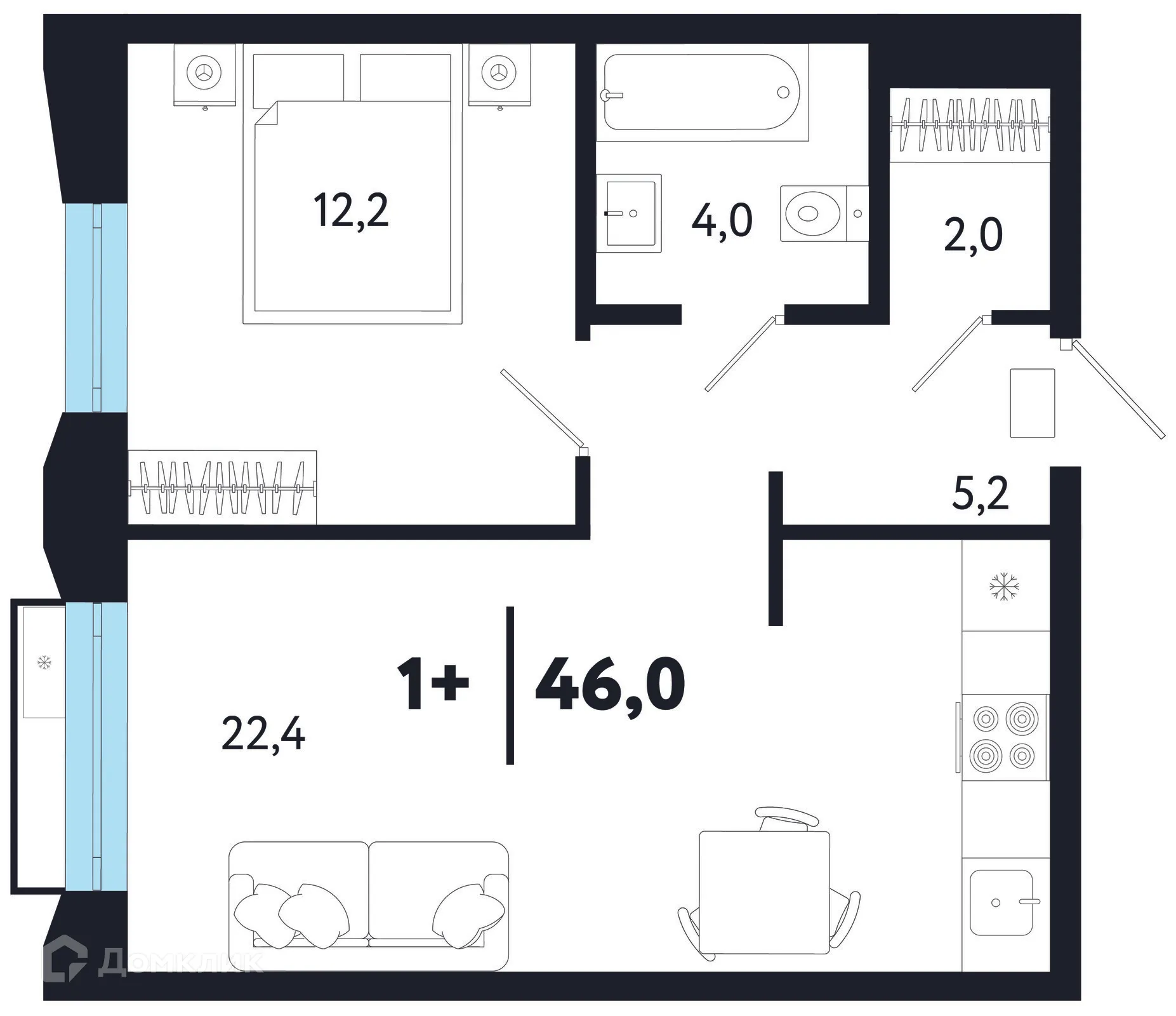 Фото квартиры в ЖК Кедровый берег