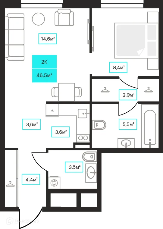Фото квартиры в ЖК Futuro (Футуро)