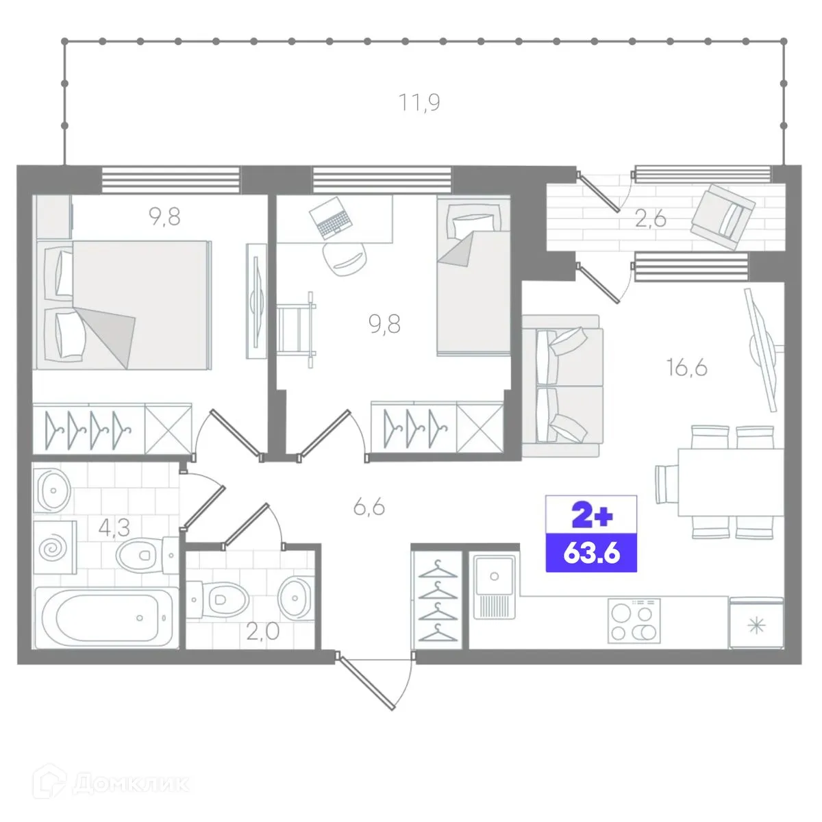 Фото квартиры в ЖК Чемпионский