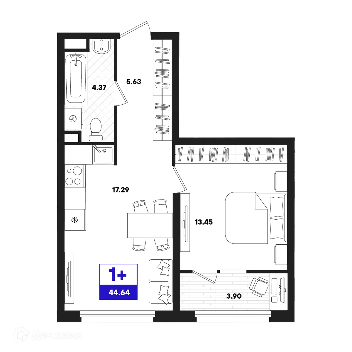 Фото квартиры в ЖК Отличие