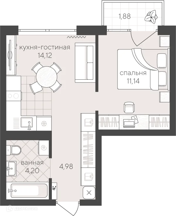 Фото квартиры в ЖК Скандиа. Квартал у озера
