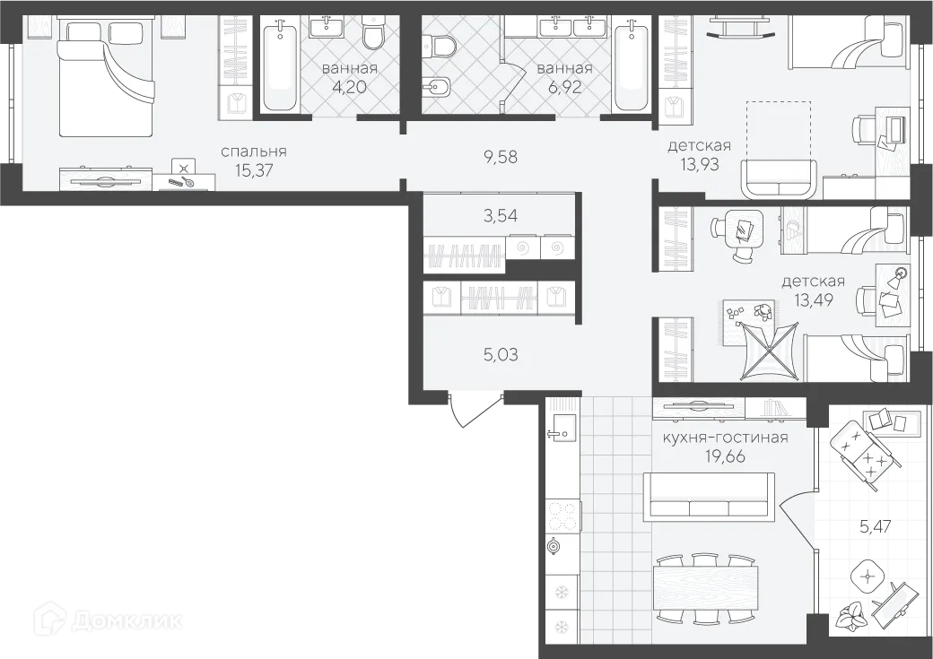 Фото квартиры в ЖК Скандиа. Квартал у озера