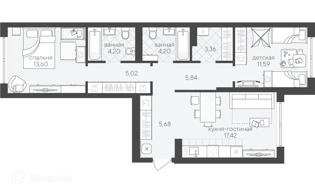 Фото квартиры в ЖК Скандиа. Квартал у озера