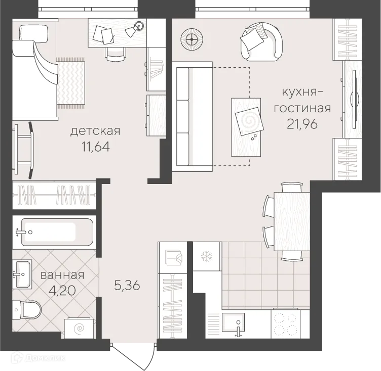 Фото квартиры в ЖК Скандиа. Квартал у озера