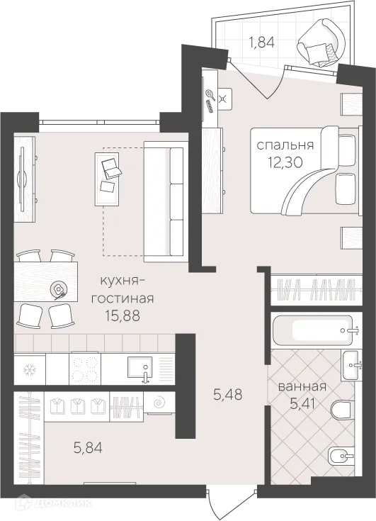 Фото квартиры в ЖК Скандиа. Квартал у озера
