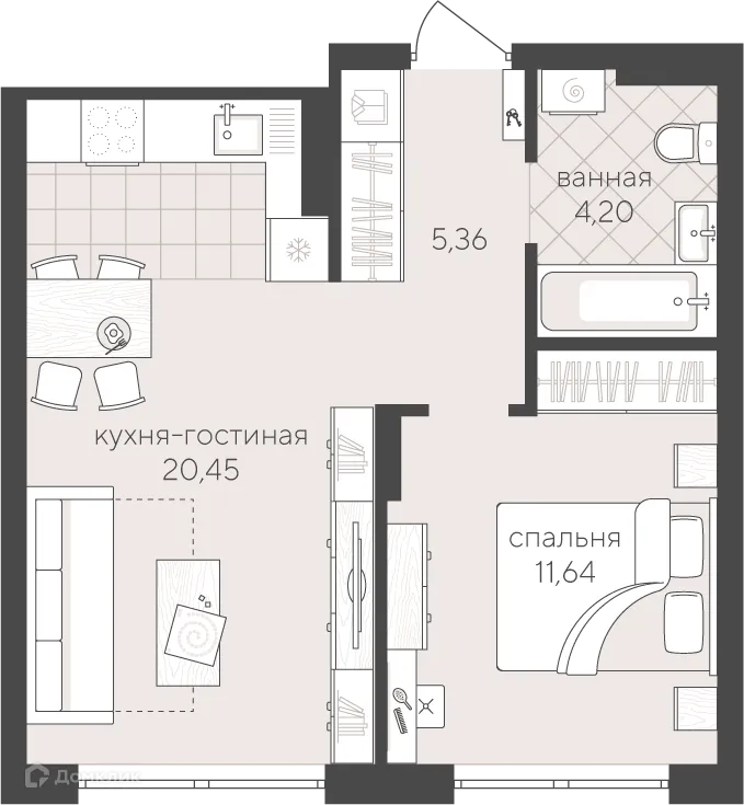 Фото квартиры в ЖК Скандиа. Квартал у озера