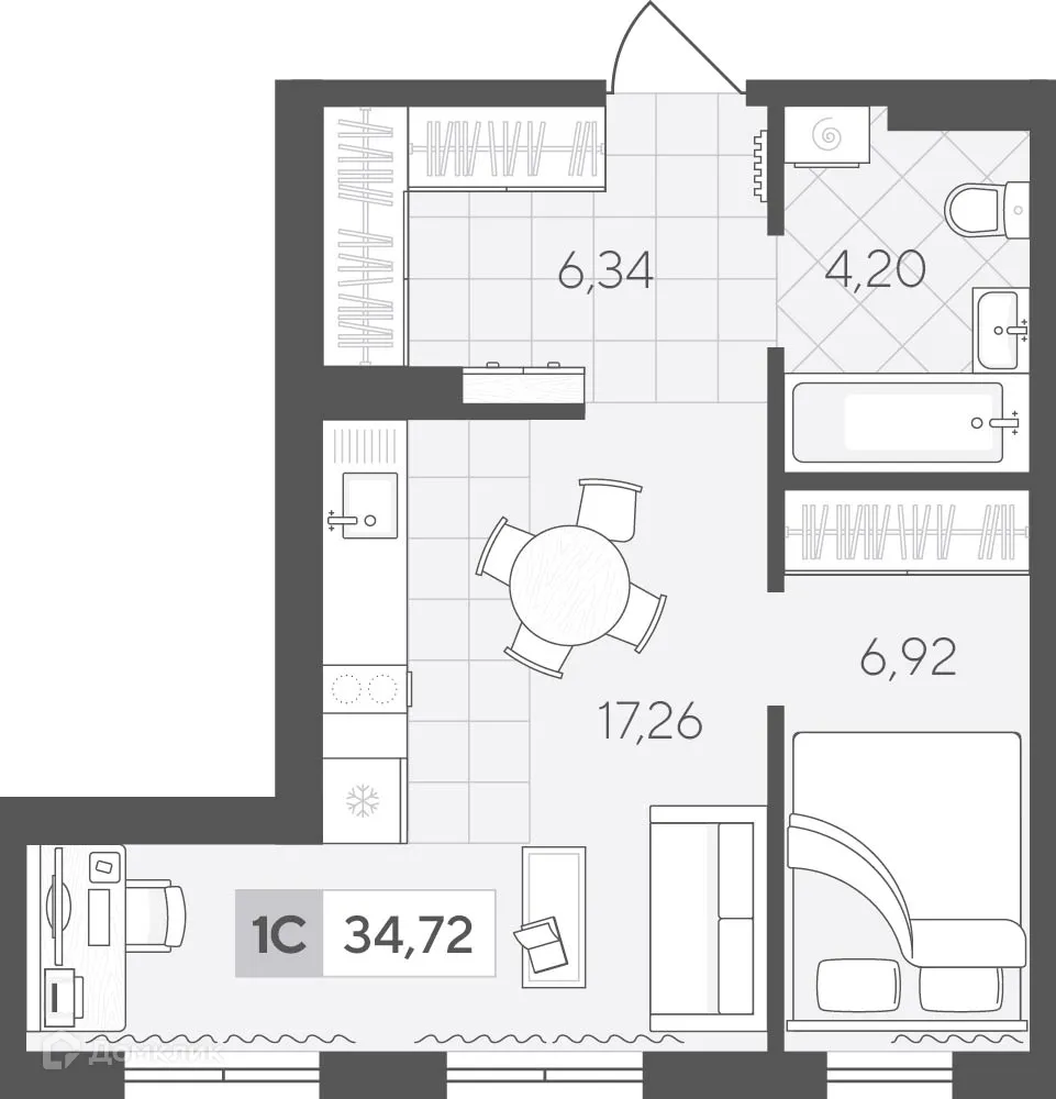 Фото квартиры в ЖК Скандиа. Квартал у озера