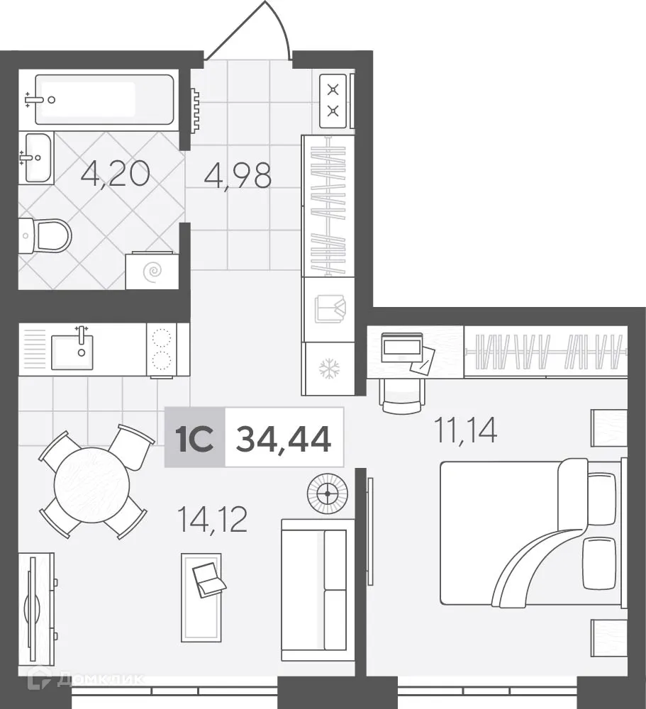 Фото квартиры в ЖК Скандиа. Квартал у озера