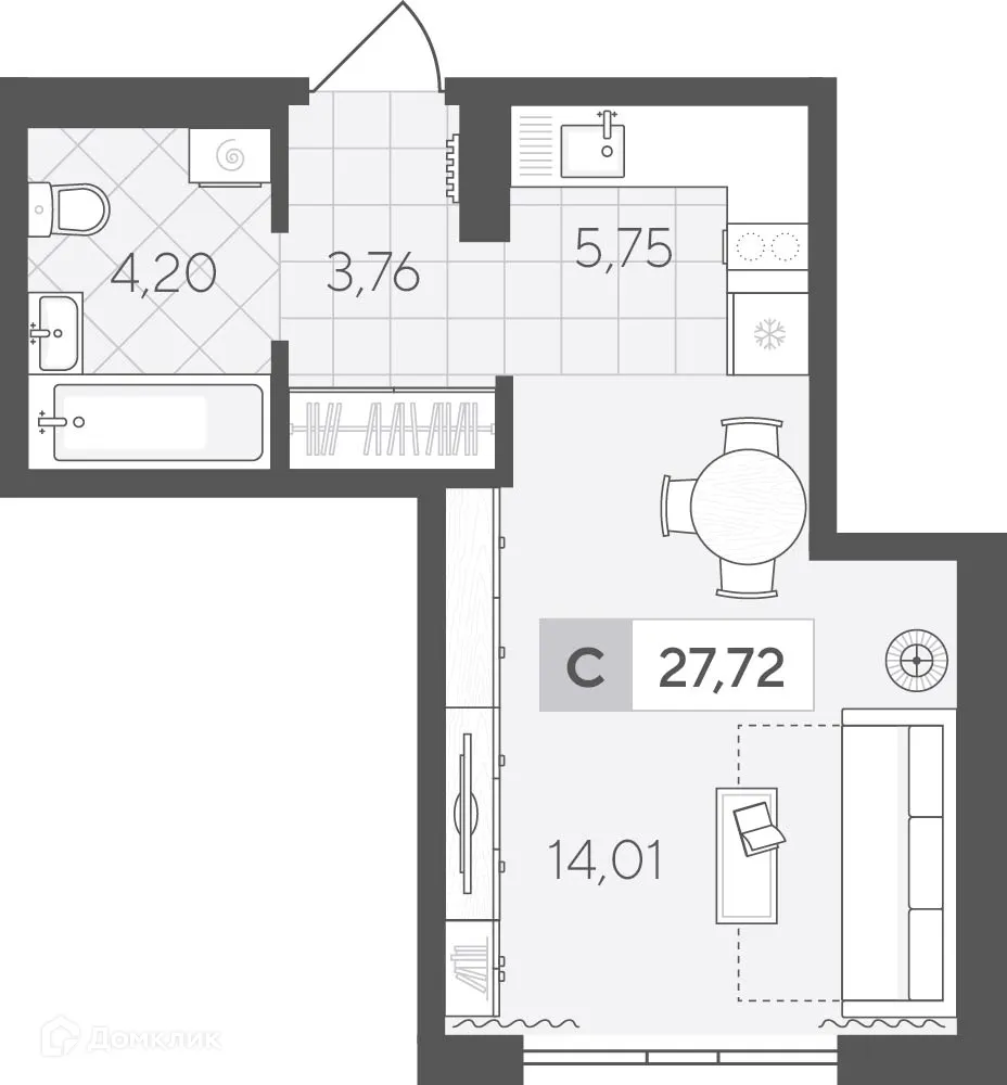 Фото квартиры в ЖК Скандиа. Квартал у озера