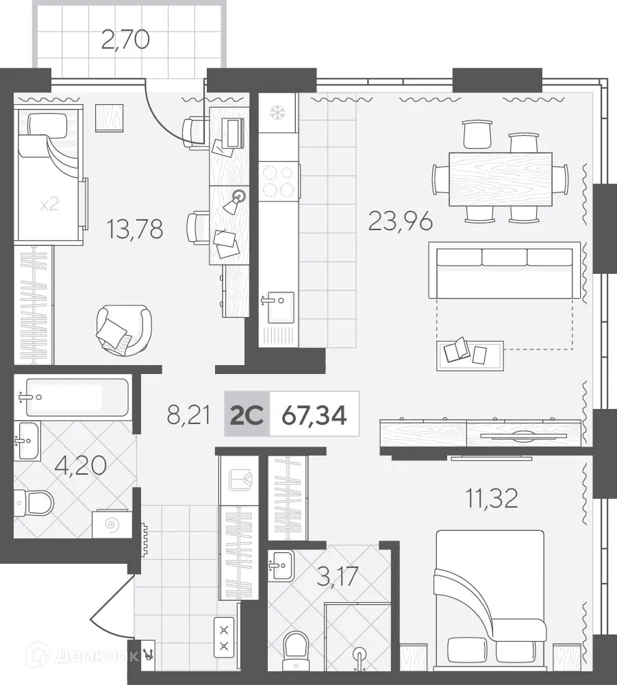 Фото квартиры в ЖК Скандиа. Квартал у озера