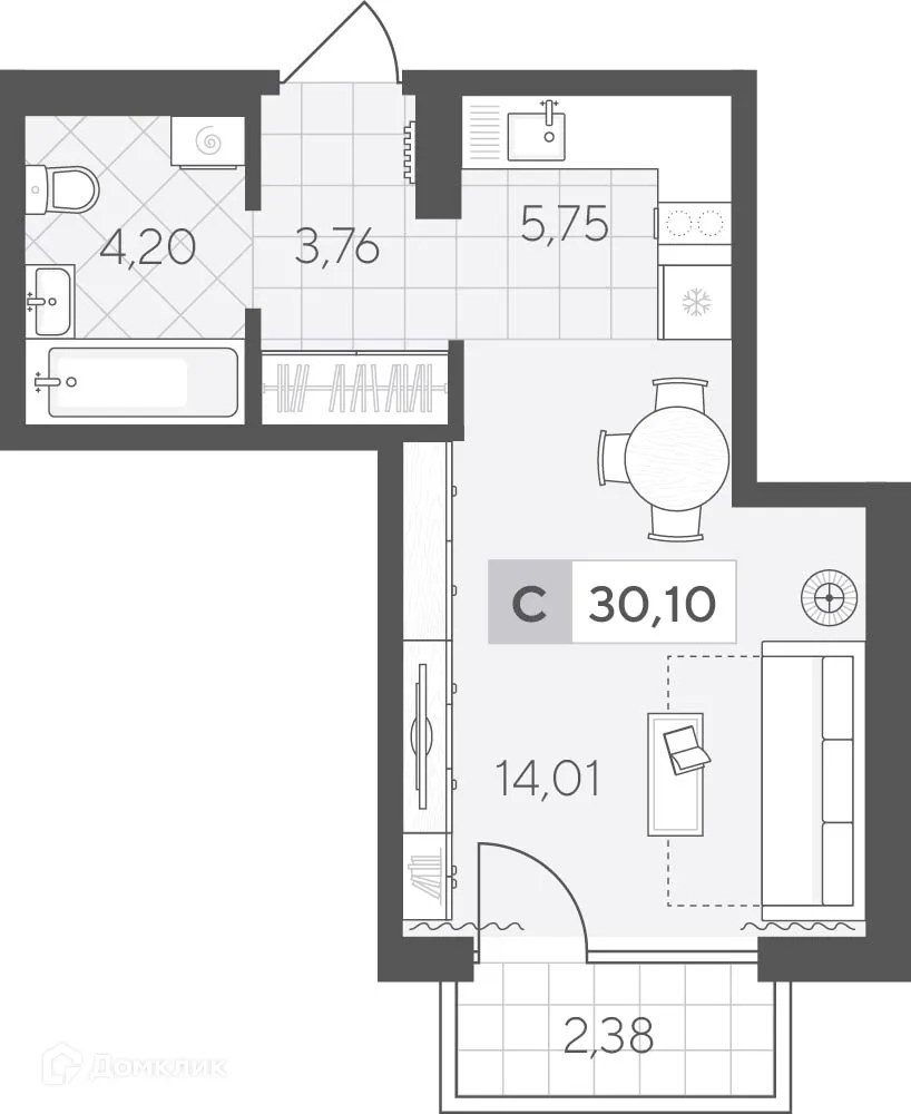 Фото квартиры в ЖК Скандиа. Квартал у озера