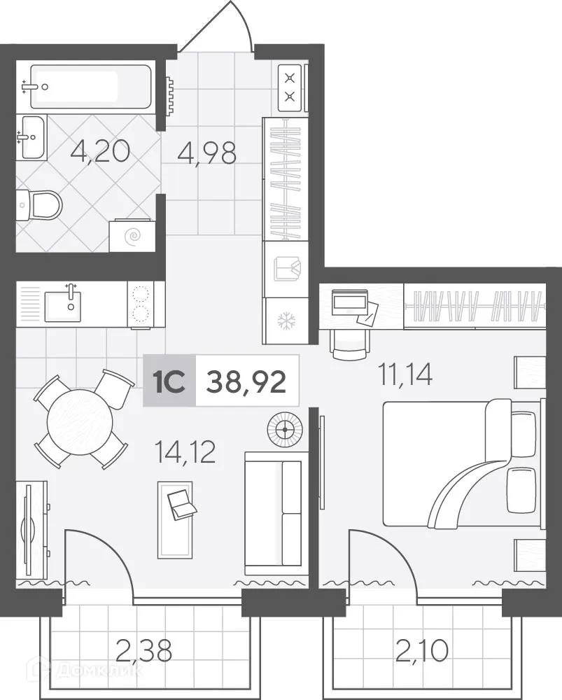 Фото квартиры в ЖК Скандиа. Квартал у озера