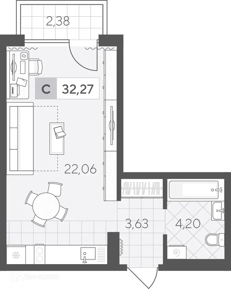 Фото квартиры в ЖК Скандиа. Квартал у озера