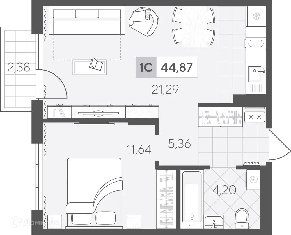 Фото квартиры в ЖК Скандиа. Квартал у озера