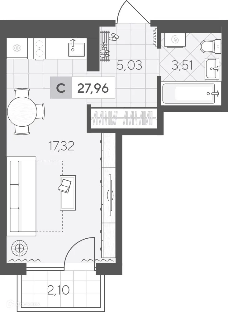 Фото квартиры в ЖК Скандиа. Квартал у озера