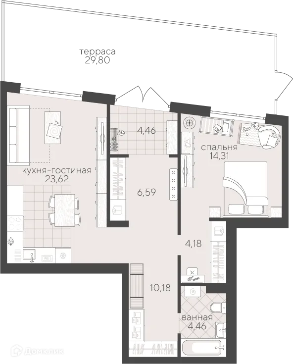 Фото квартиры в ЖК Скандиа. Квартал у озера