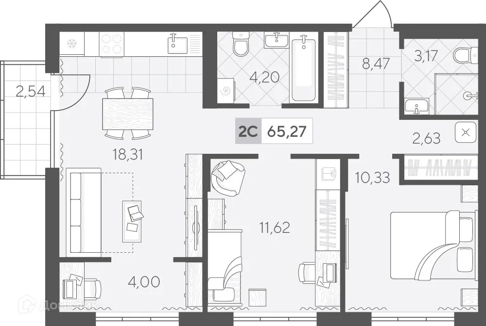 Фото квартиры в ЖК Скандиа. Квартал у озера