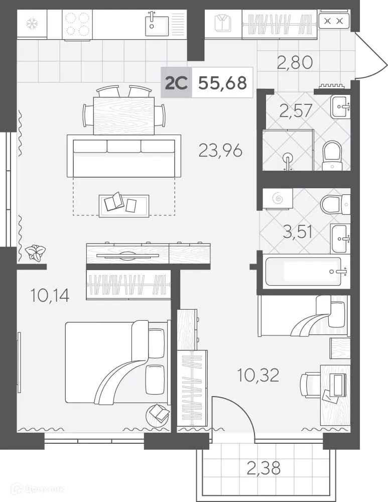 Фото квартиры в ЖК Скандиа. Квартал у озера