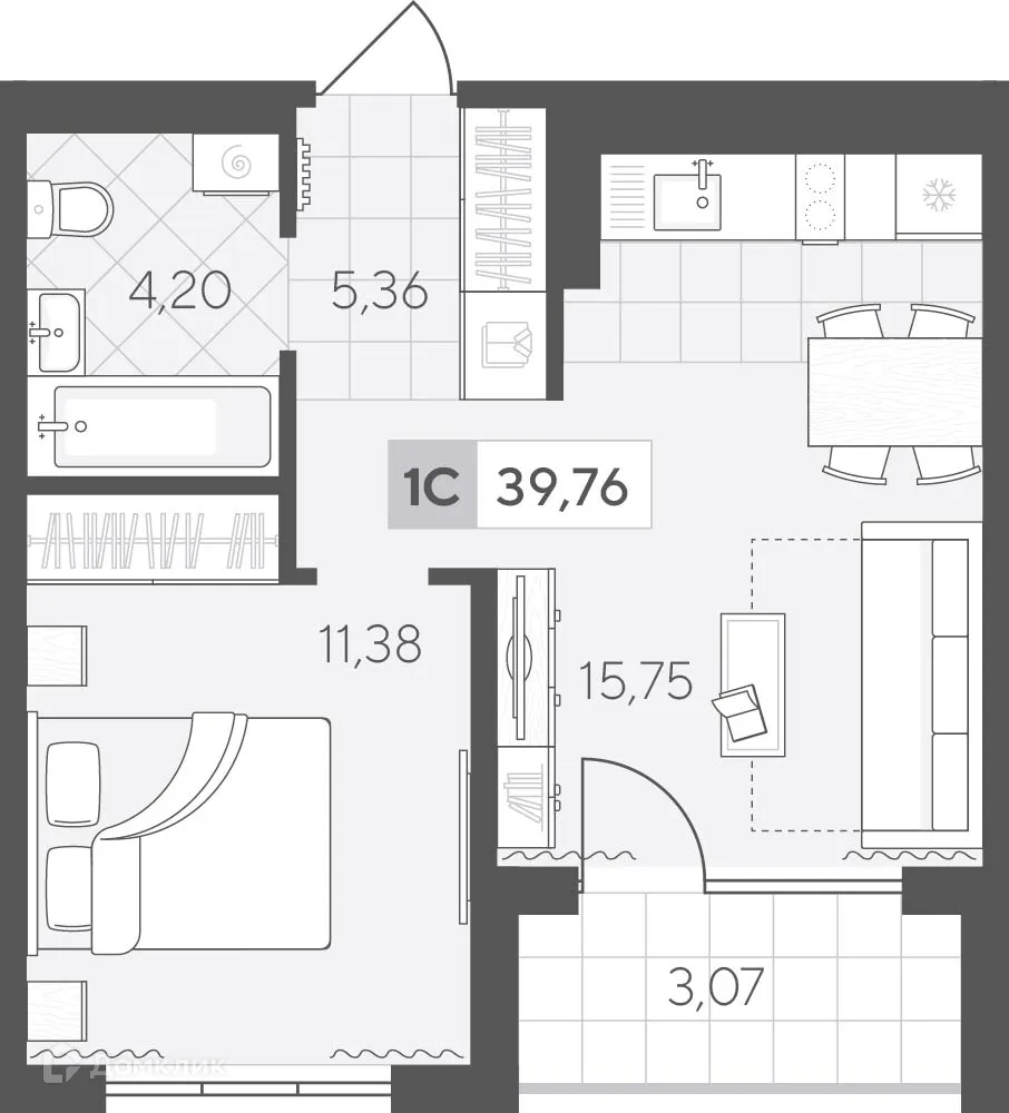 Фото квартиры в ЖК Скандиа. Квартал у озера