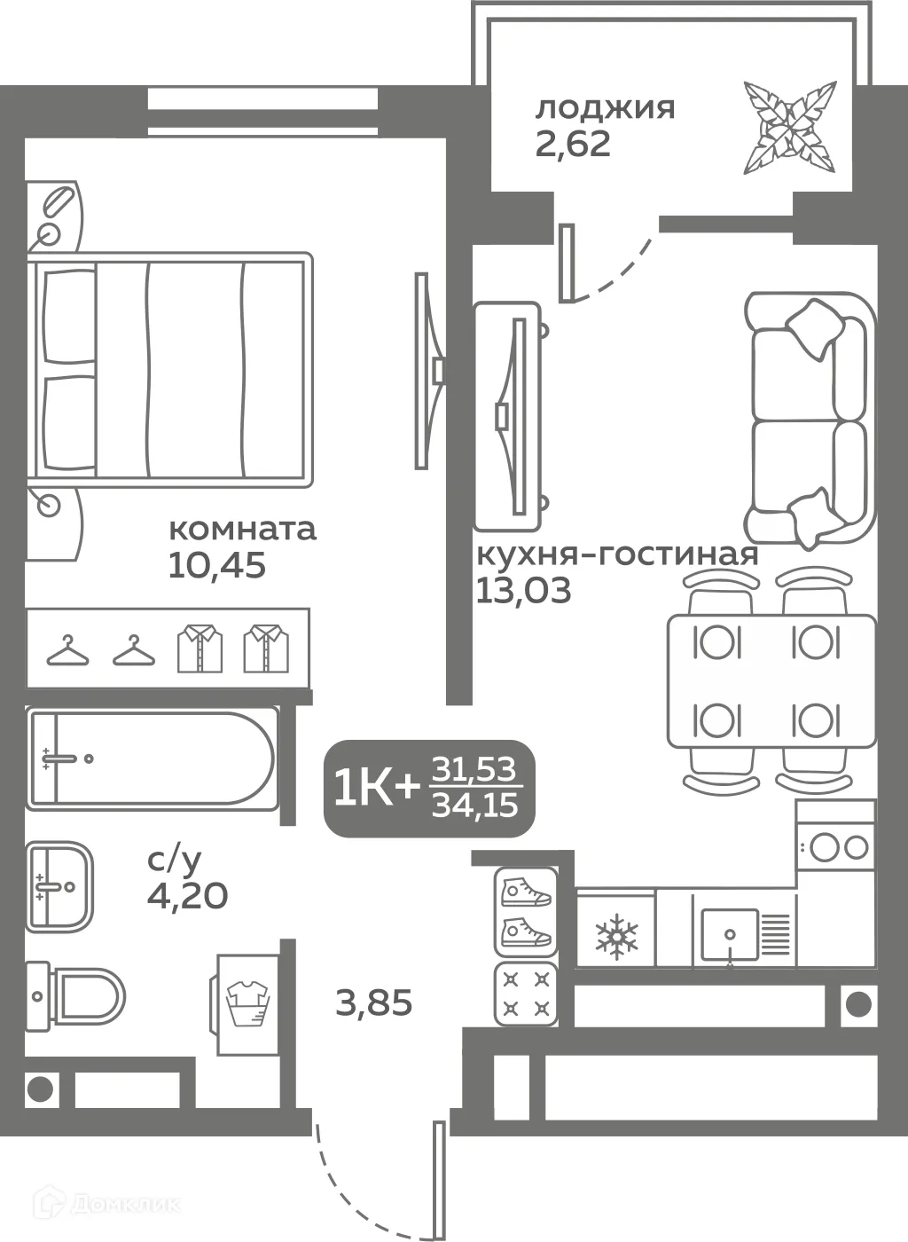 Фото квартиры в ЖК Меридиан Слобода