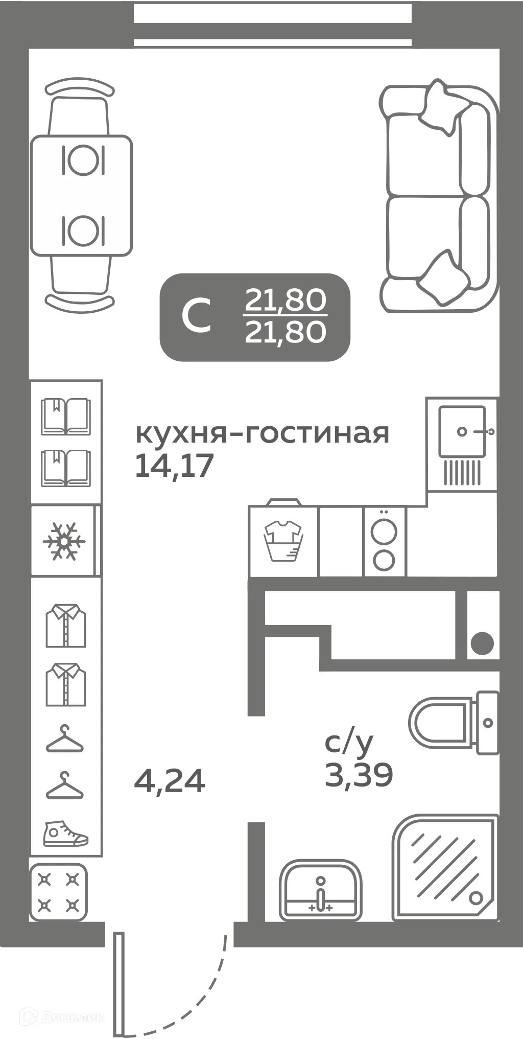 Фото квартиры в ЖК Меридиан Слобода