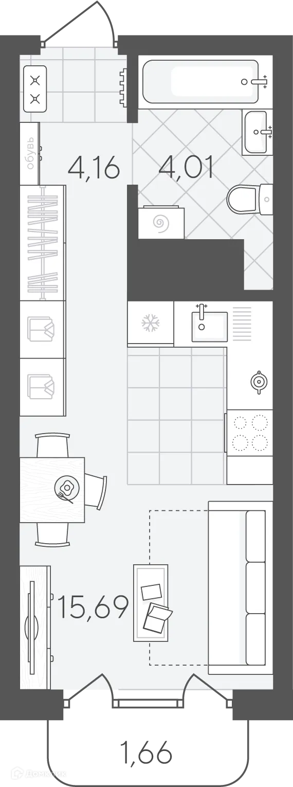 Фото квартиры в ЖК Скандиа.Квартал в Слободе
