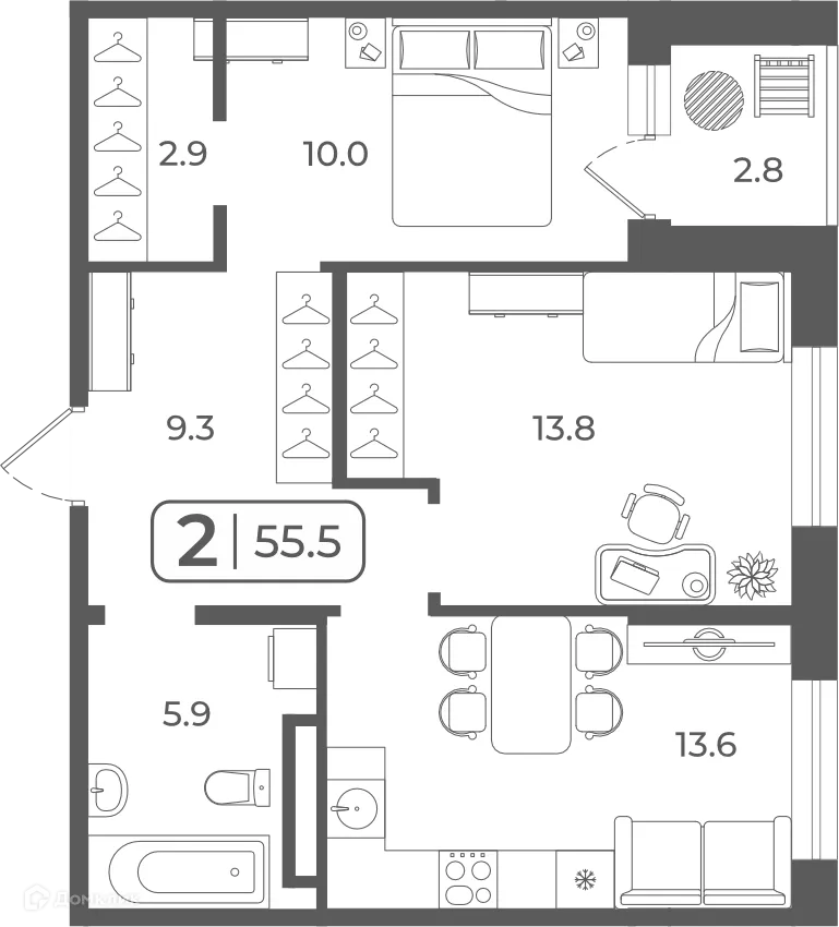 Фото квартиры в ЖК "Quattro (Куатро)"