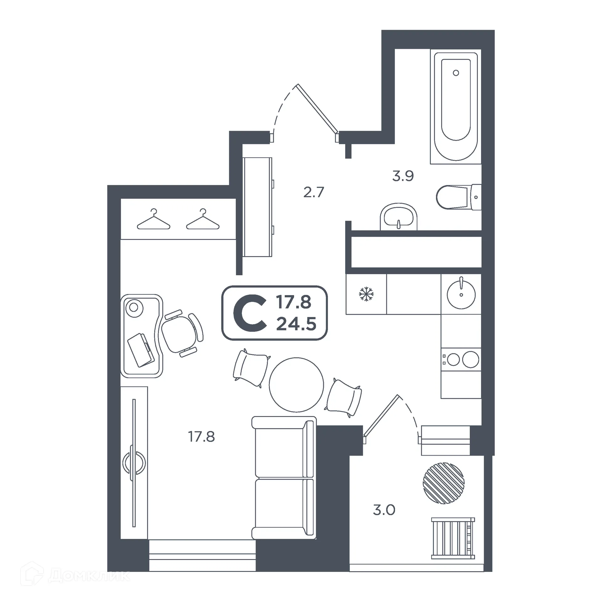 Фото квартиры в ЖК "Quattro (Куатро)"