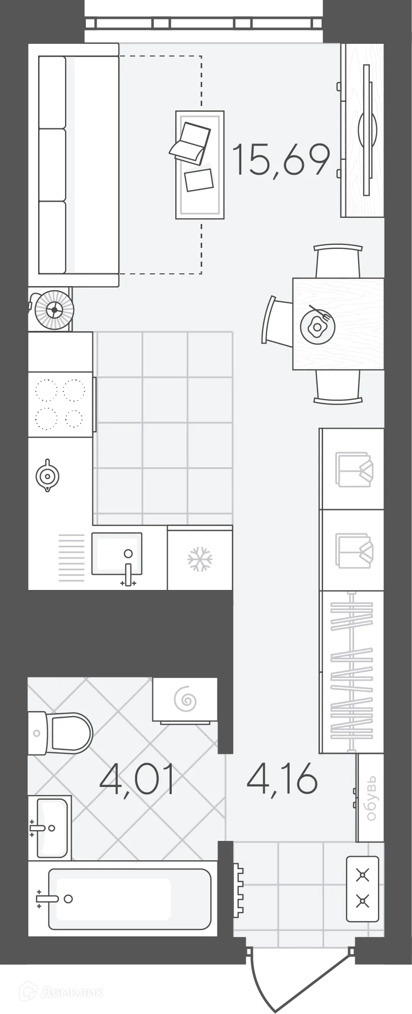 Фото квартиры в ЖК Скандиа.Квартал в Слободе
