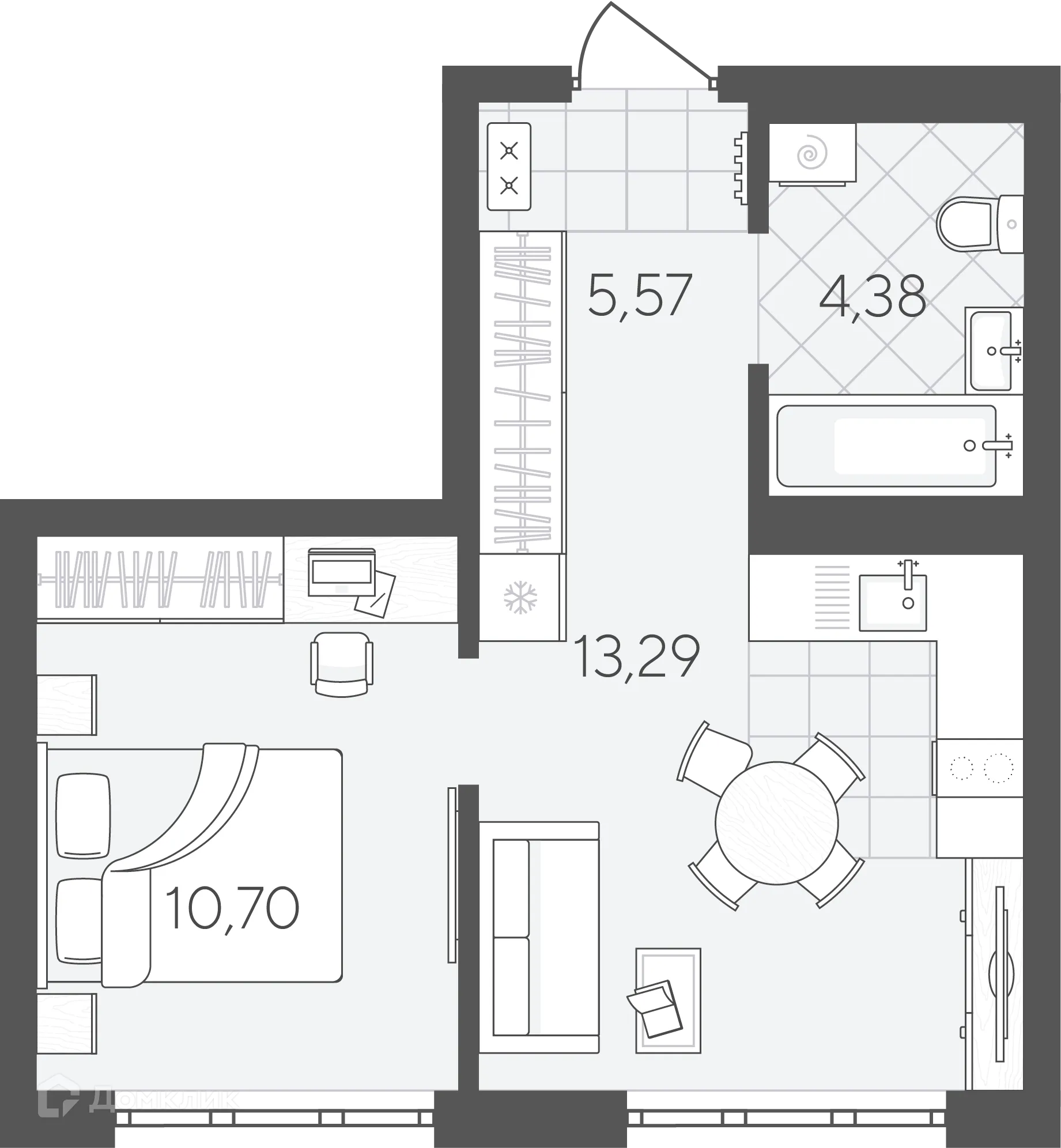 Фото квартиры в ЖК Скандиа.Квартал в Слободе
