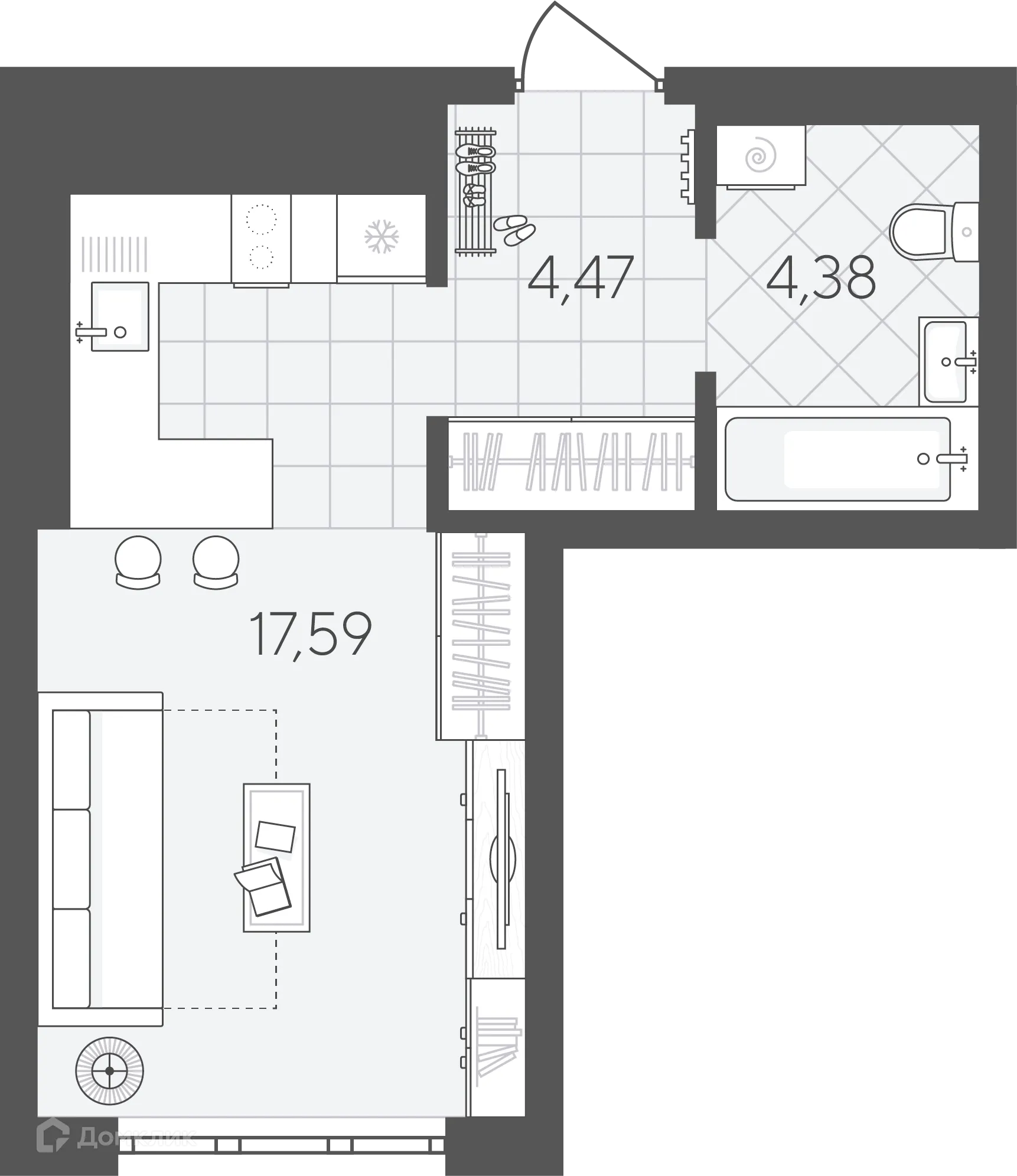 Фото квартиры в ЖК Скандиа.Квартал в Слободе