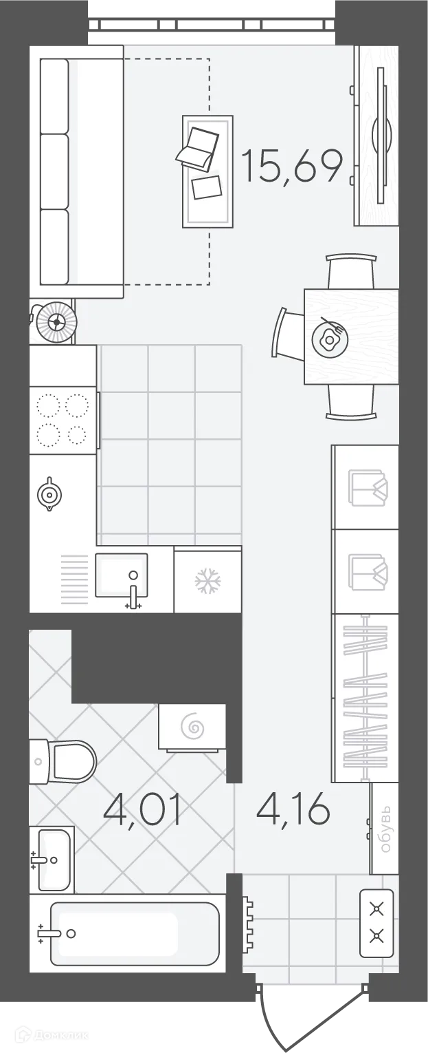 Фото квартиры в ЖК Скандиа.Квартал в Слободе