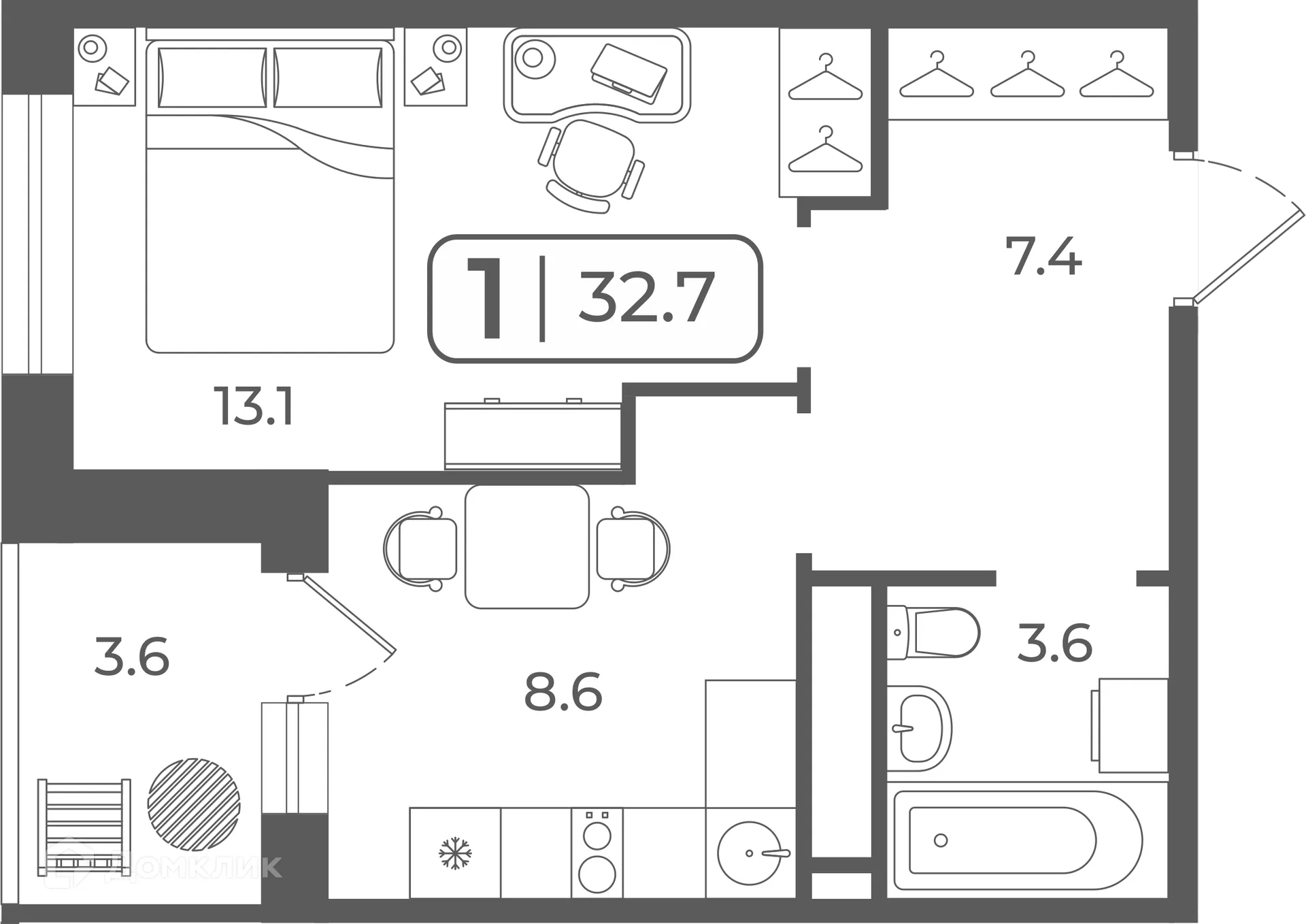 Фото квартиры в ЖК "Quattro (Куатро)"