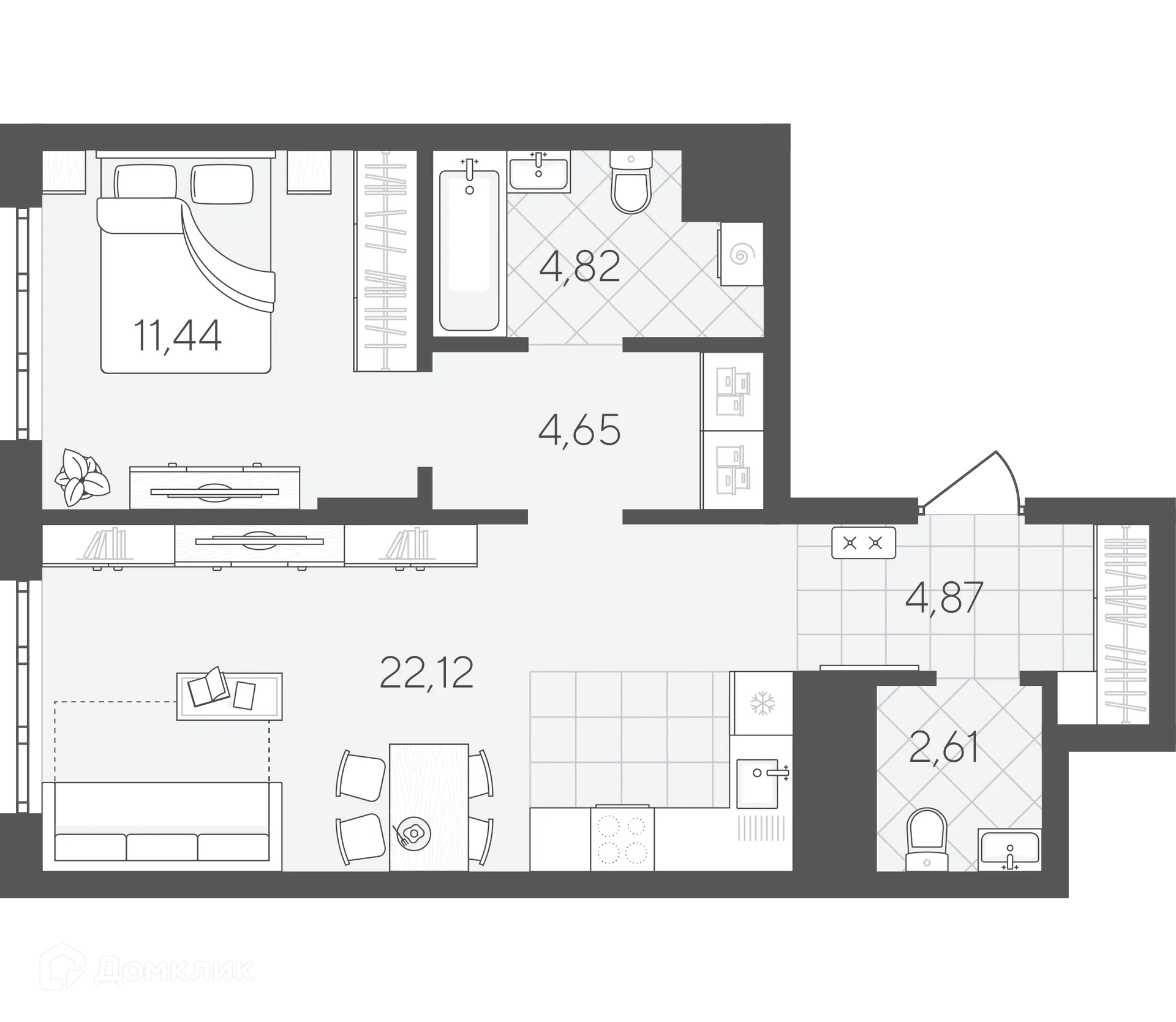 Фото квартиры в ЖК Скандиа.Квартал в Слободе