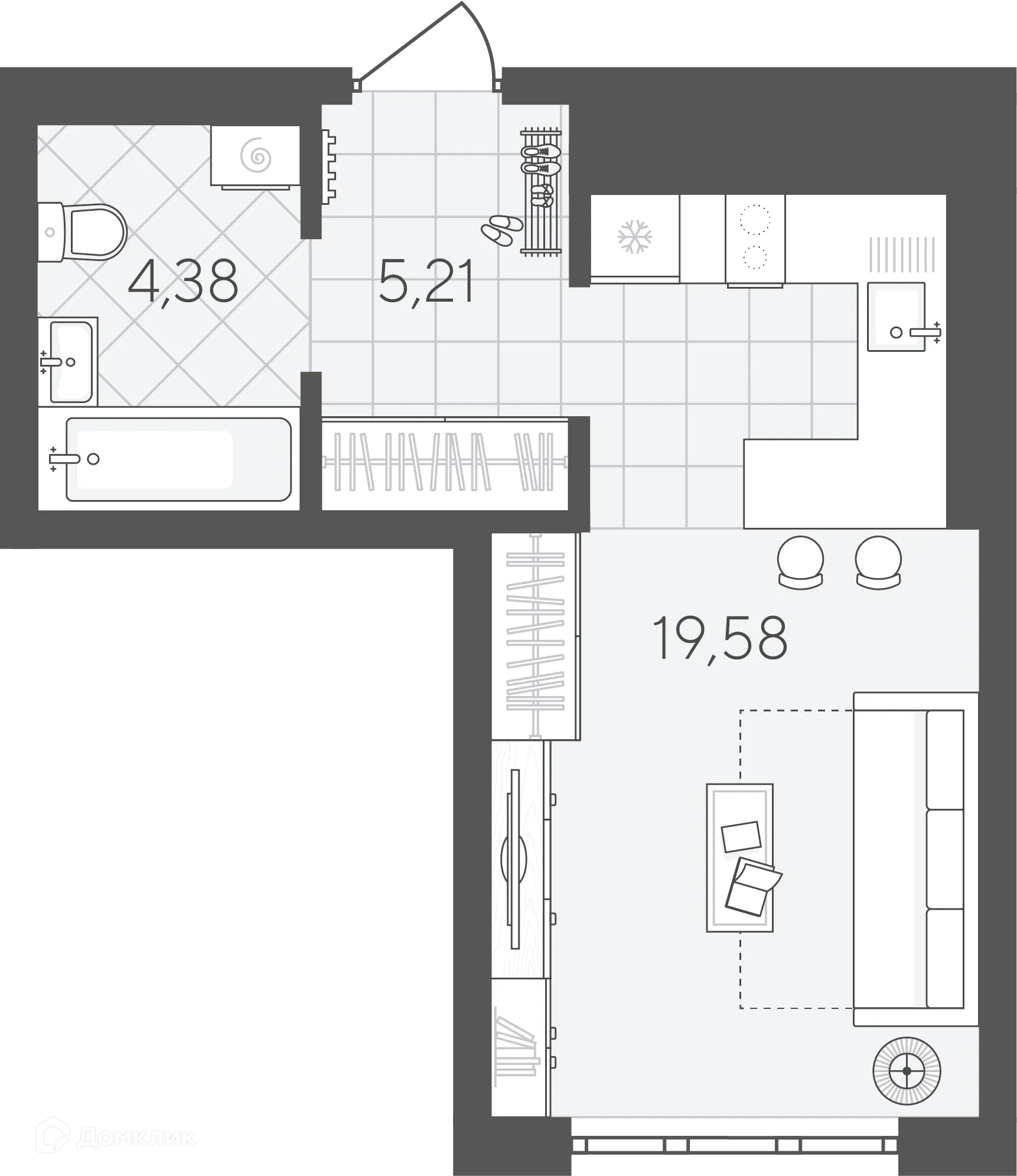 Фото квартиры в ЖК Скандиа.Квартал в Слободе