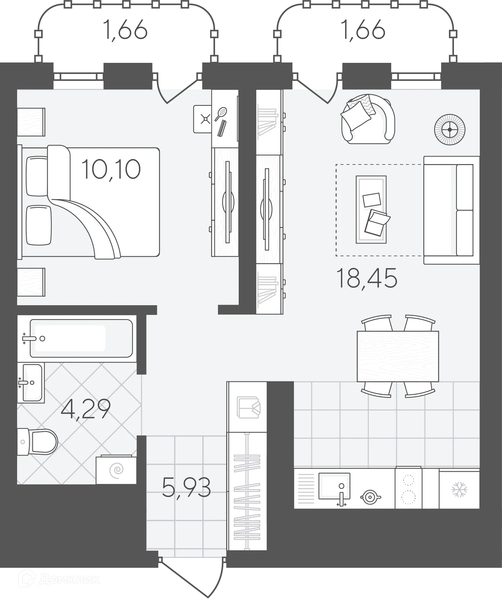 Фото квартиры в ЖК Скандиа.Квартал в Слободе