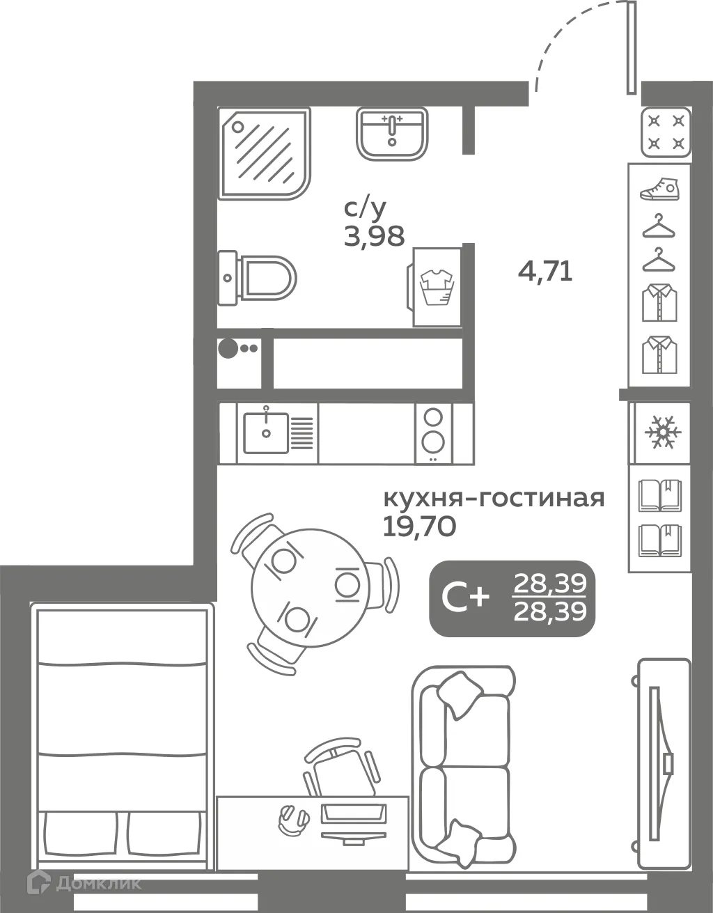 Фото квартиры в ЖК Меридиан Слобода