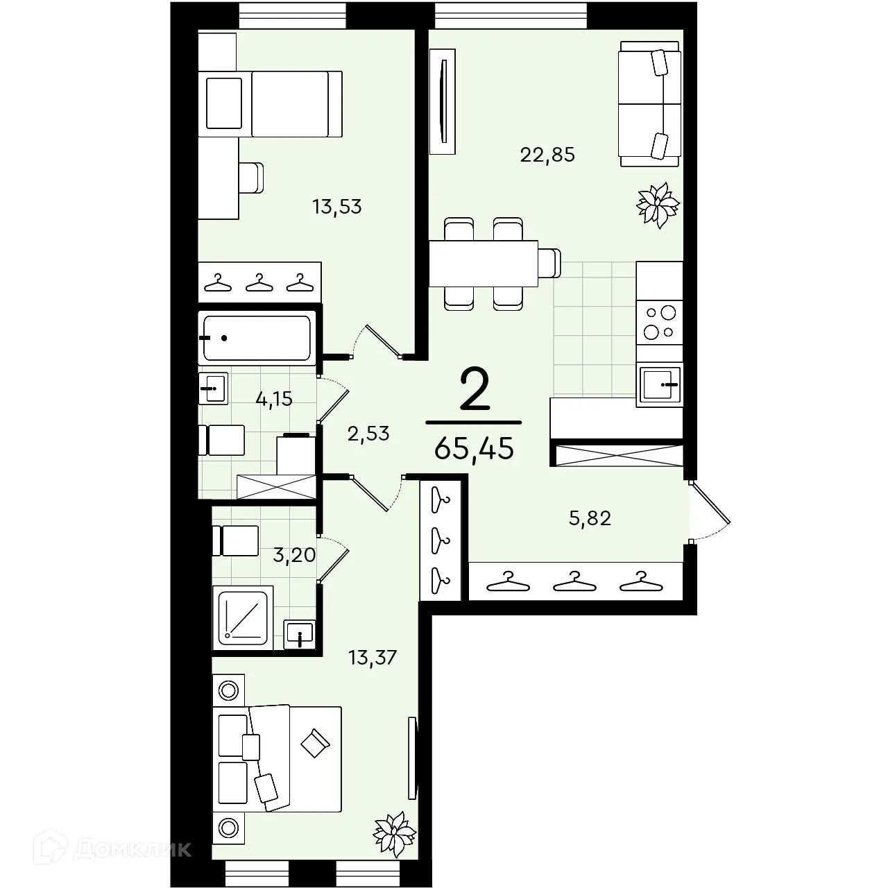 Фото квартиры в ЖК Зеленые аллеи