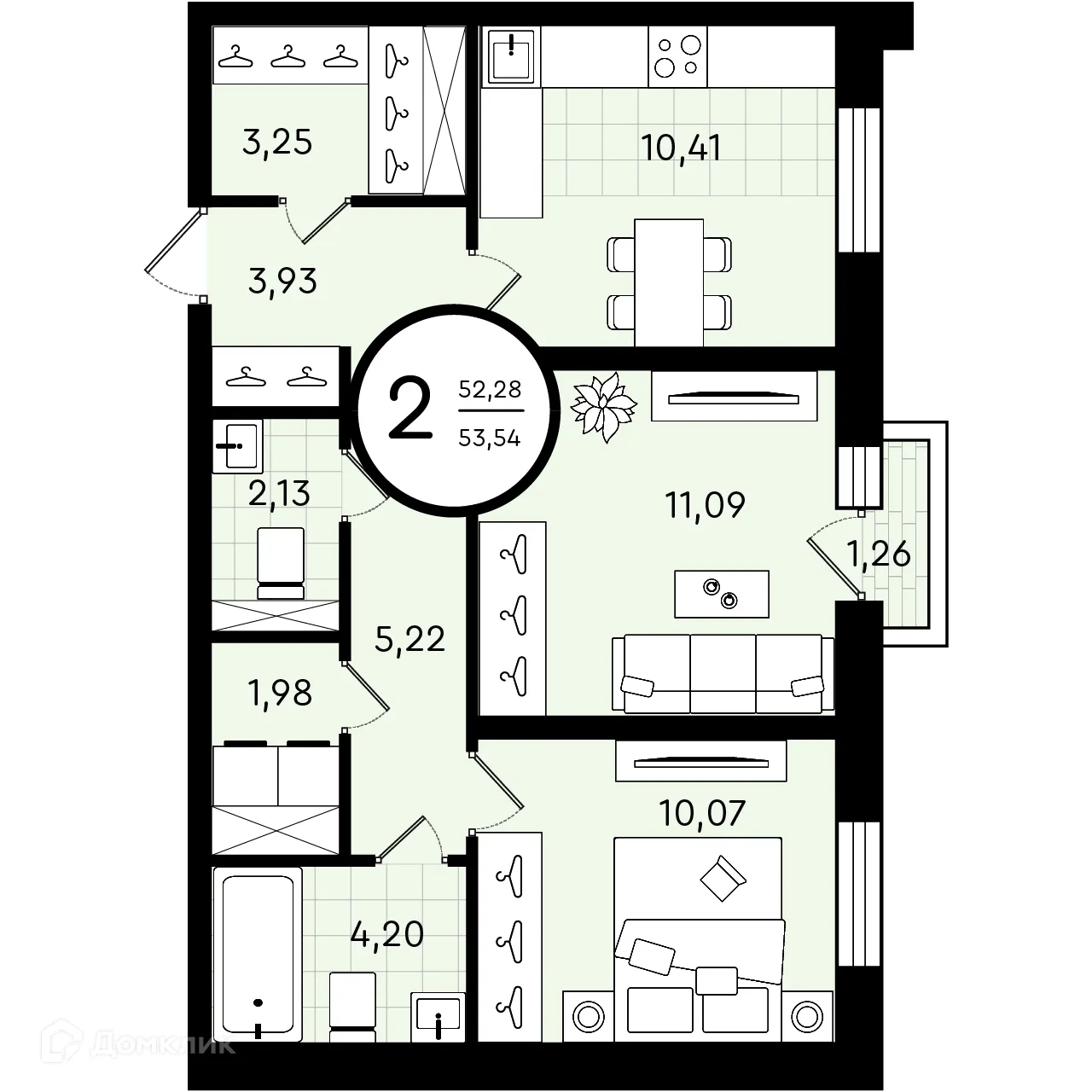 Фото квартиры в ЖК Зеленые аллеи